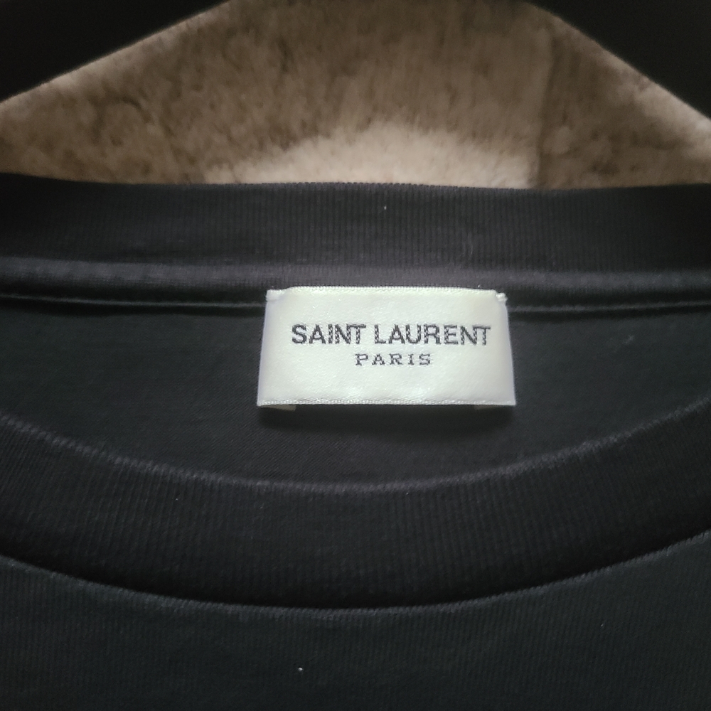 Saint Laurent Paris Black Short Sleeve Rive Gauche Tee - Picture 3 of 7